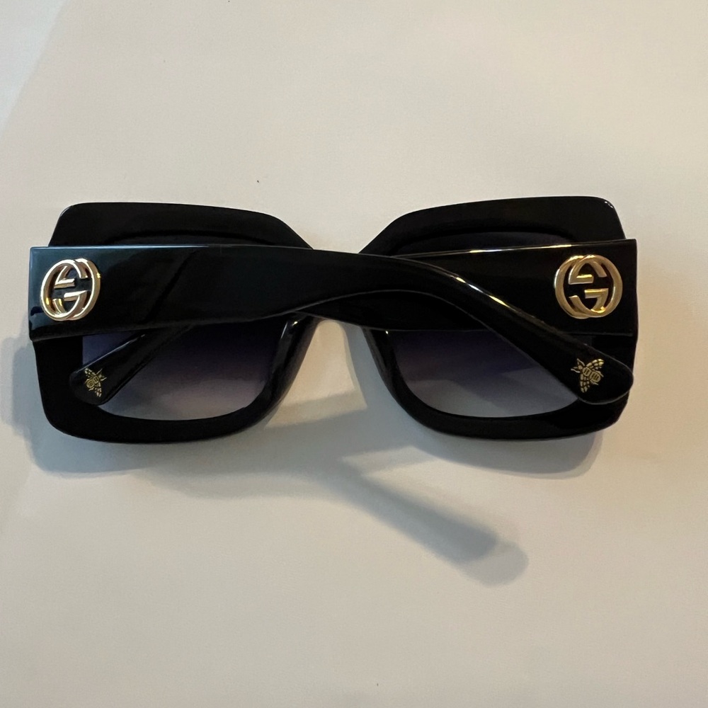 Gucci Oversized Rectangle Acetate Sunglasses - image 2